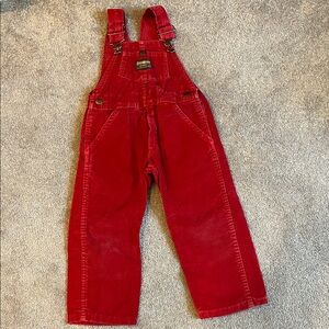 Vintage OshKosh B'gosh Red Kids Overalls